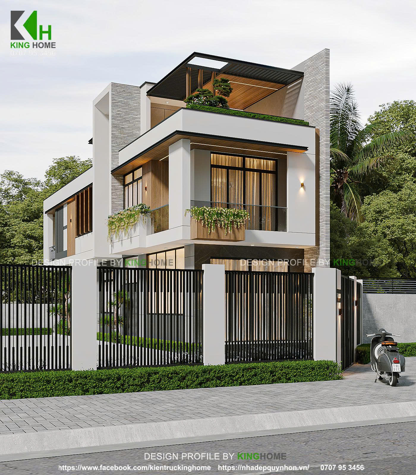 Thiết kế nhà 3 tầng với lợi thế lô đất đặc biệt