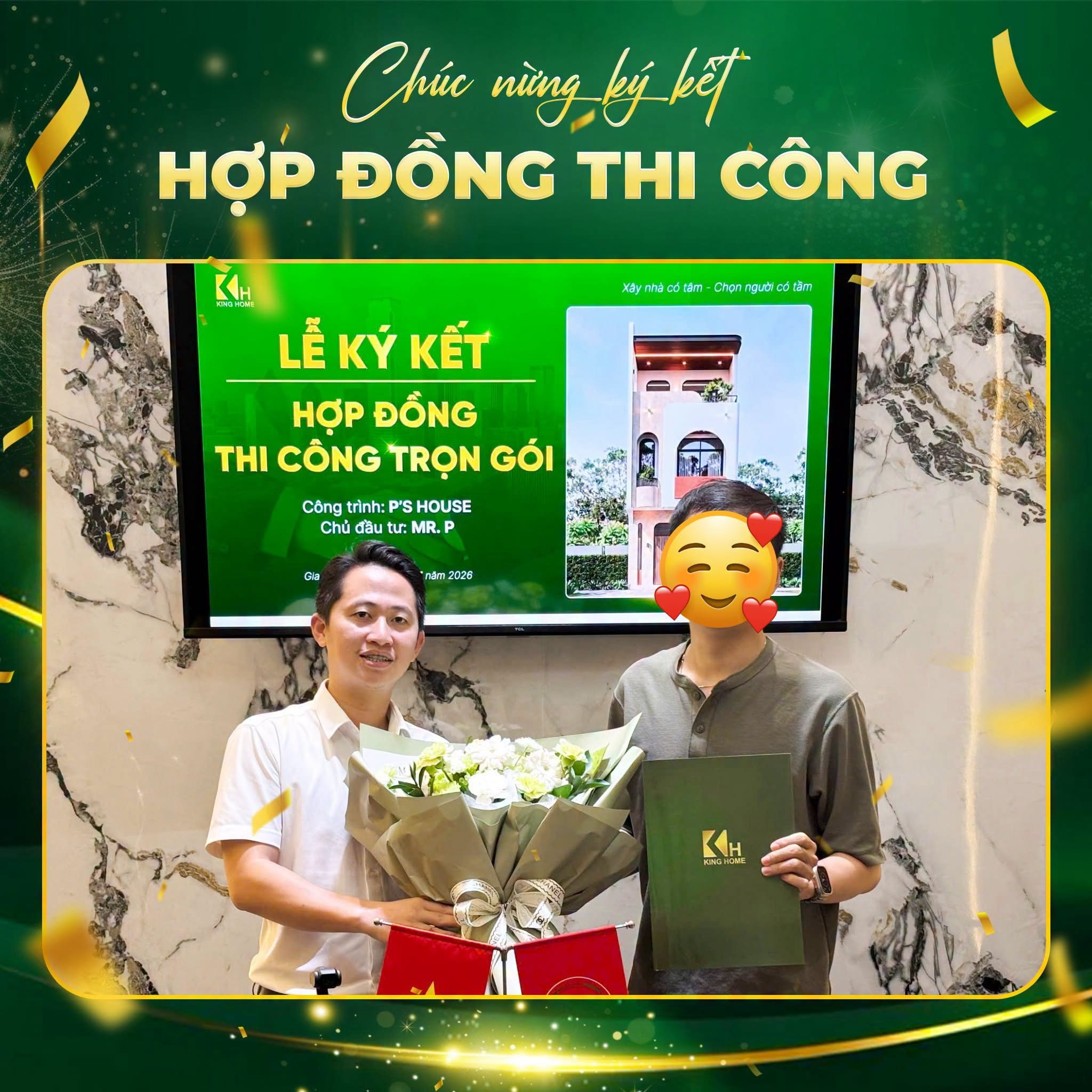 King Home kí hợp đồng xây nhà trọn gói cùng khách hàng