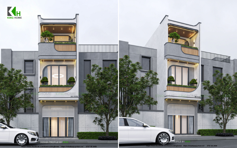 Thiết kế nhà 3 tầng với hình khối hiện đại đầy ấn tượng – V’s House