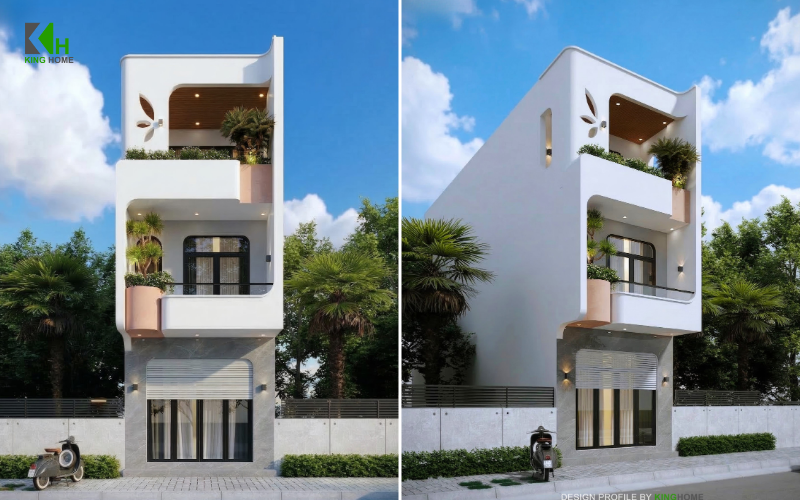 L’s House – Mẫu nhà 3 tầng ghi dấu ấn bằng vẻ đẹp của những đường cong