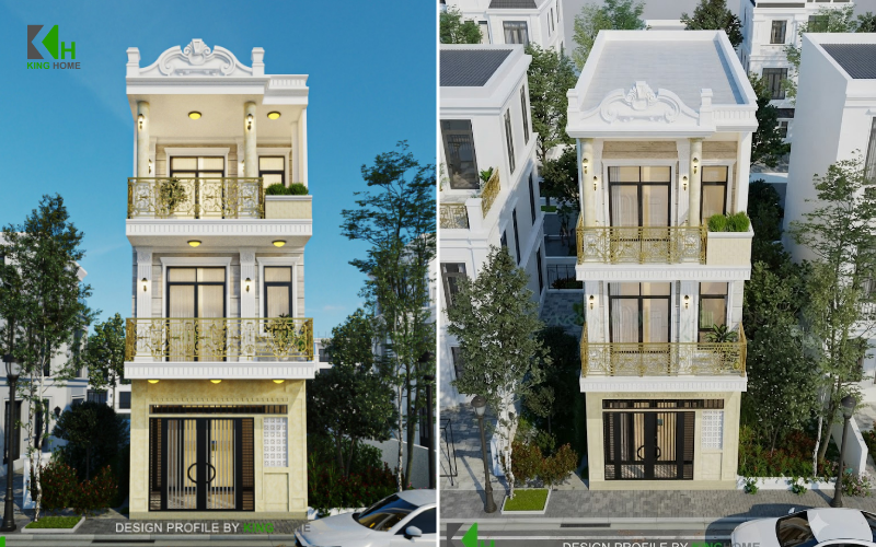 Đ’s House – Mẫu nhà 3 tầng tân cổ điển với vẻ đẹp sang trọng vượt thời gian