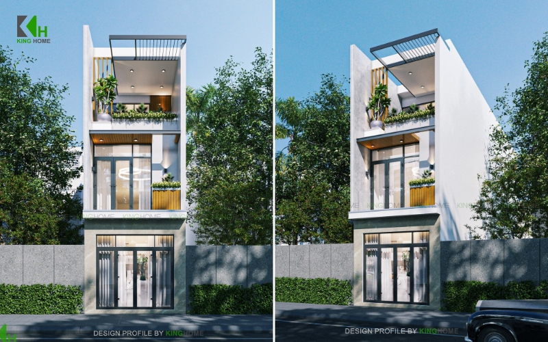 Mẫu nhà 3 tầng hiện đại với ngôn ngữ hình khối mạch lạc – H’s House