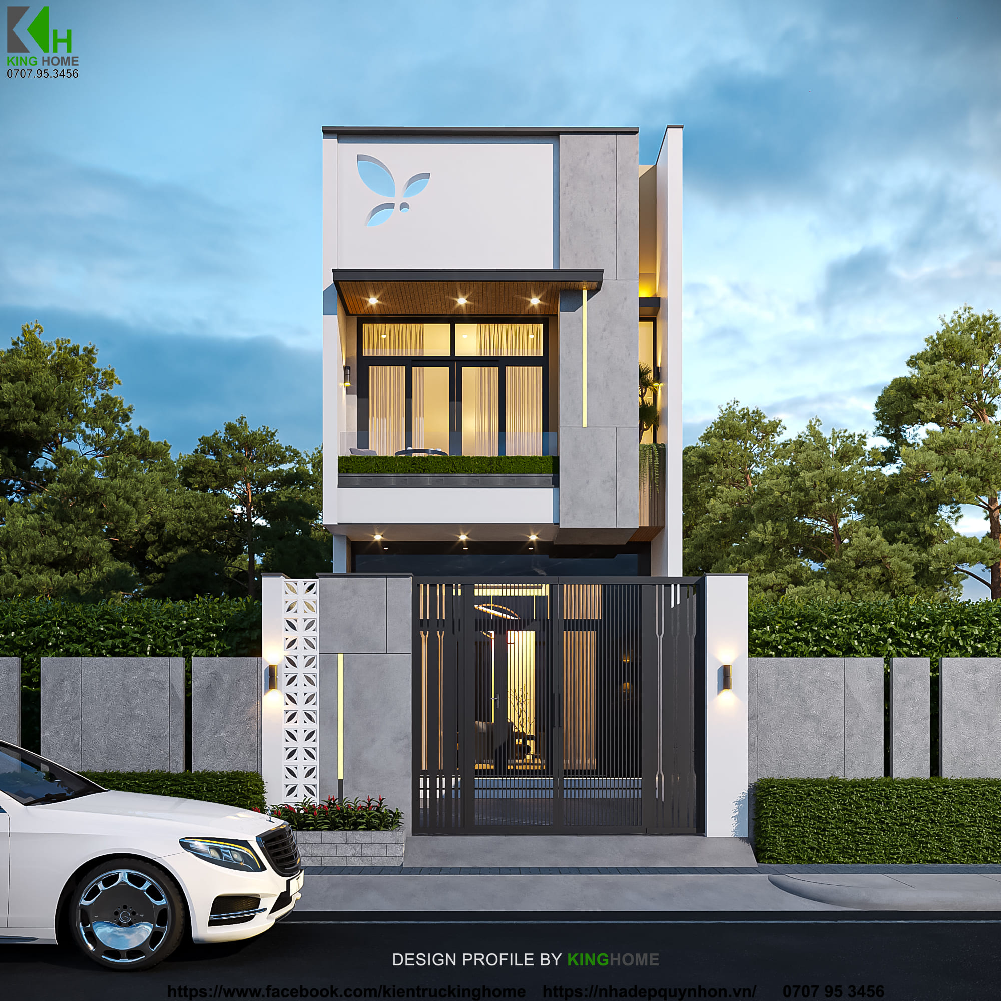 Mẫu nhà 900 triệu với thiết kế mái bằng là lựa chọn phổ biến của những gia chủ yêu thích vẻ đẹp hiện đại