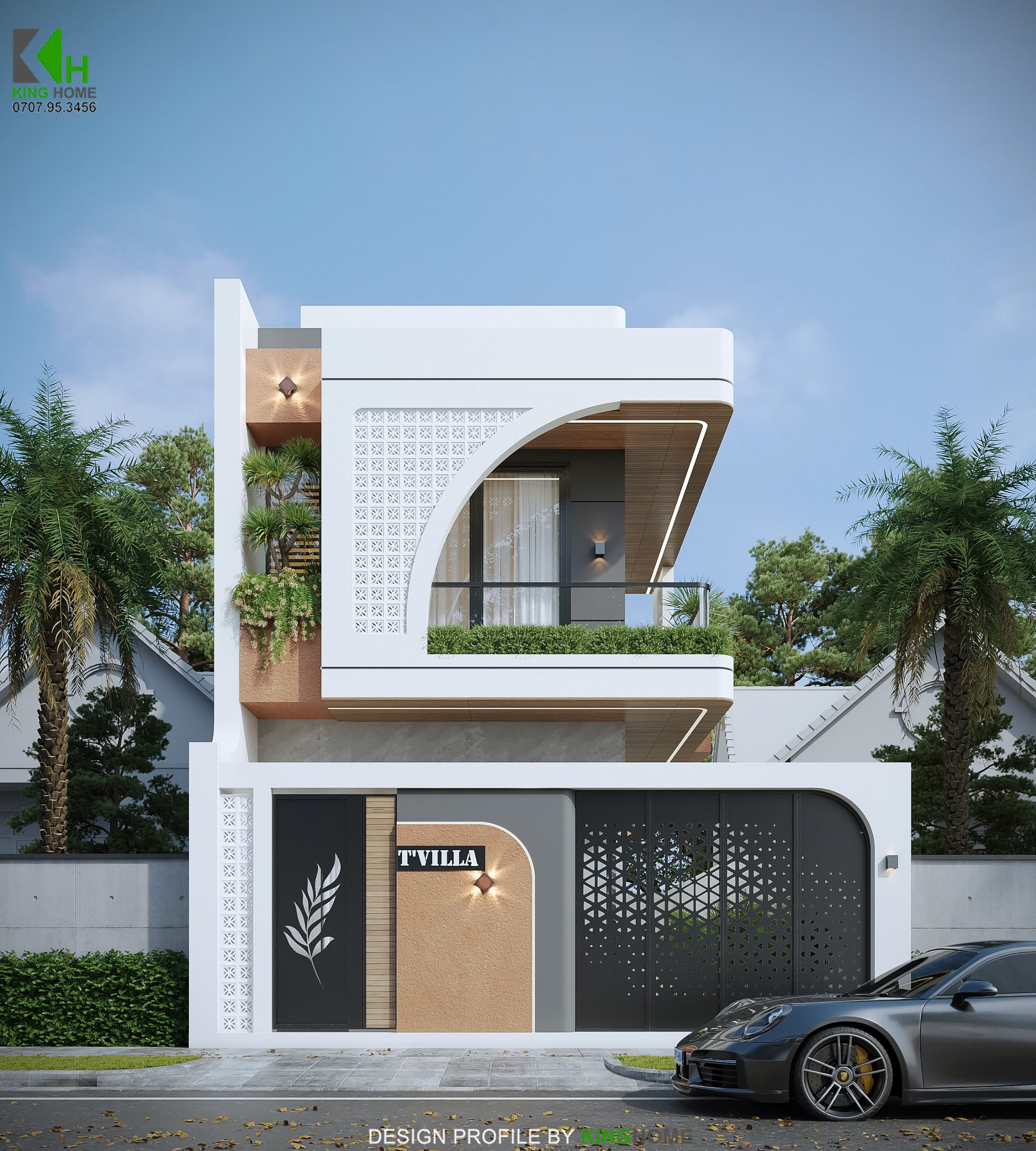 Mẫu villa hiện đại nổi bật với vẻ đẹp sang trọng, công năng khoa học