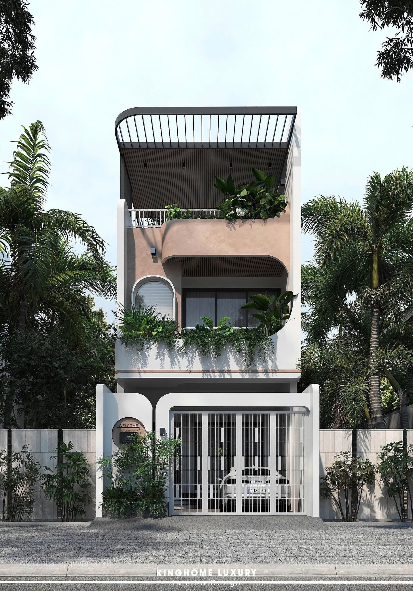 Mẫu nhà 3 tầng đẹp tối giản, đón sáng và gần gũi thiên nhiên - N's House