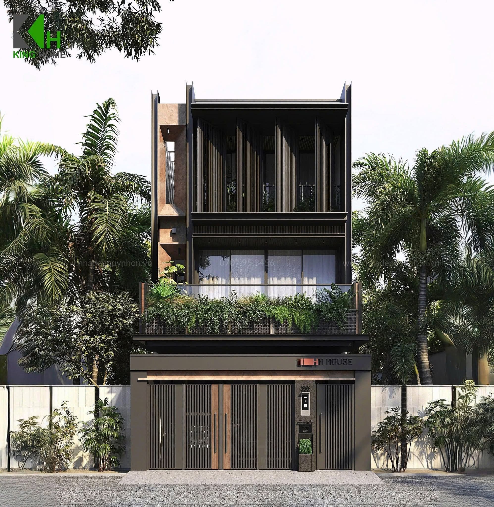 H's House - Kiến trúc nhà phố 3 tầng hướng Tây Nam tối ưu vi khí hậu