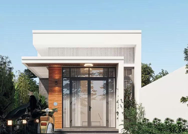 Nhà 200 triệu với mái tôn lạnh được thiết kế theo phong cách hiện đại