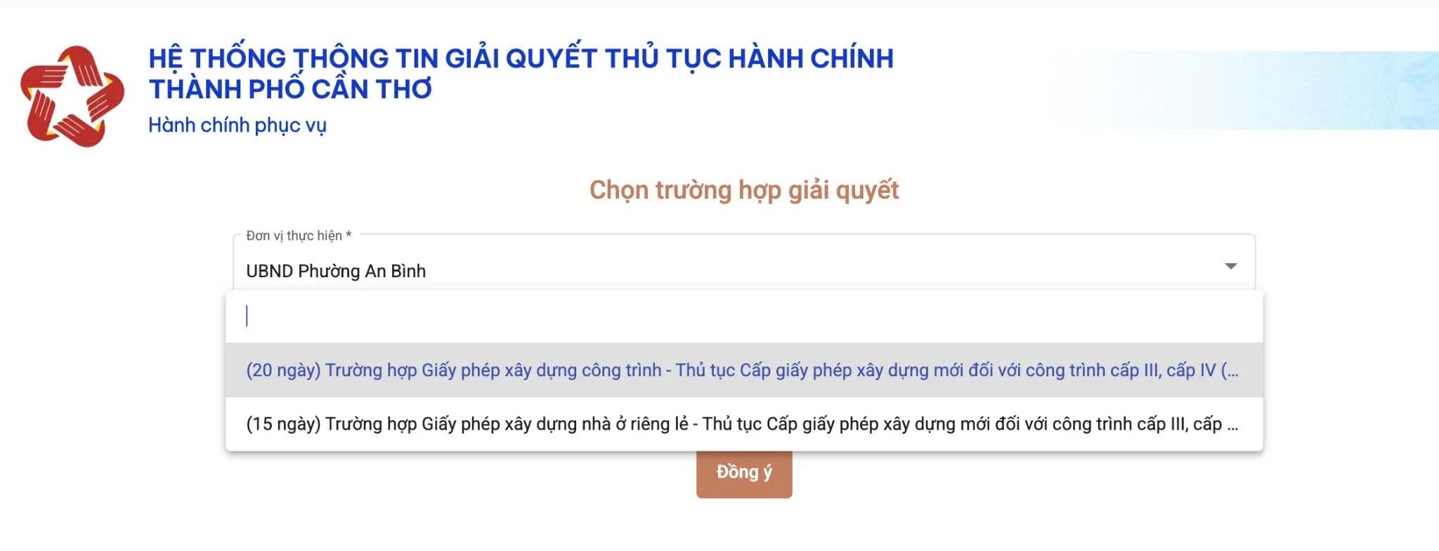 Khi thực hiện nộp trực tuyến, tùy thuộc vào việc chọn cơ quan tiếp nhận tại địa phương nào, hệ thống sẽ chuyển sang Hệ thống thông tin giải quyết thủ tục hành chính của tỉnh, thành phố đó để nộp hồ sơ