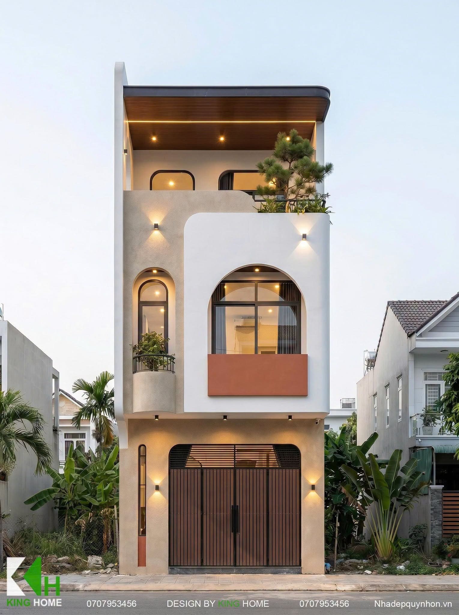 Mẫu nhà 3 tầng thô mộc với không gian sống gần gũi và ấm áp - P's House