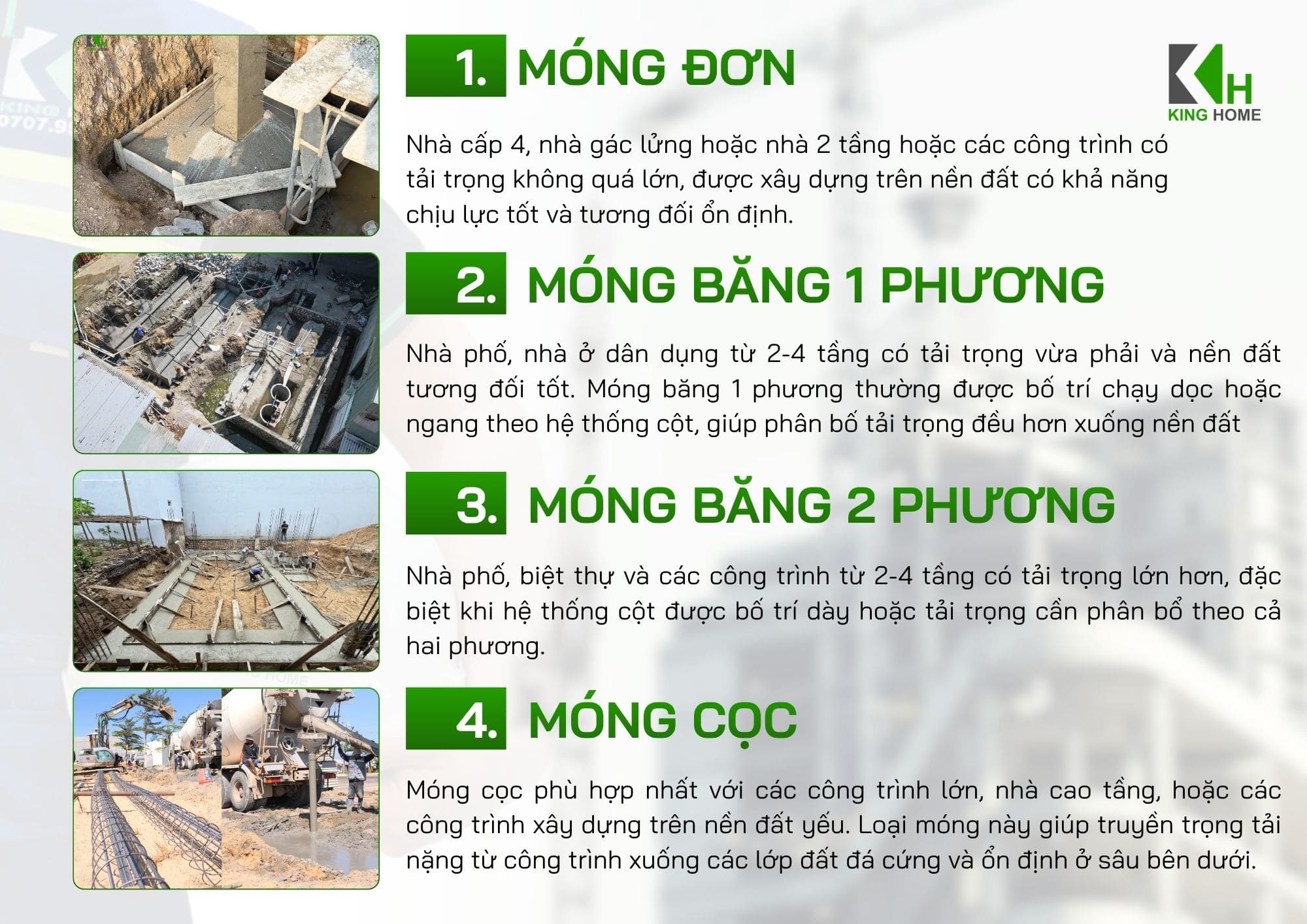 Phân biệt các loại móng nhà trong xây dựng 