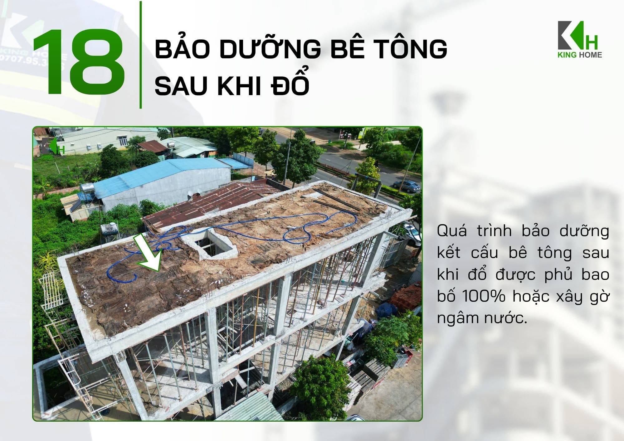 Bảo dưỡng bê tông sau khi đổ