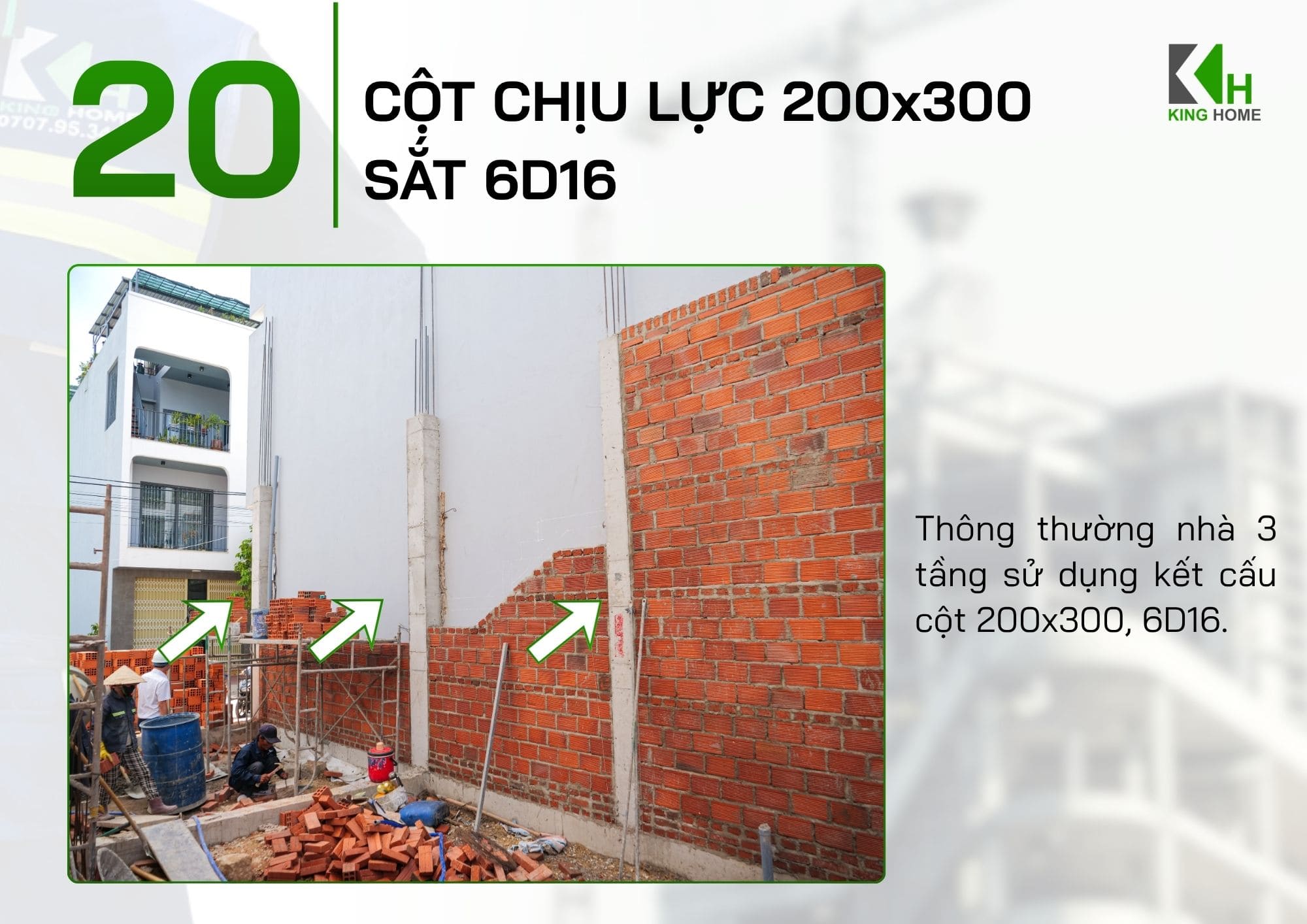 Cột chịu lực 200x300, sắt 6D16