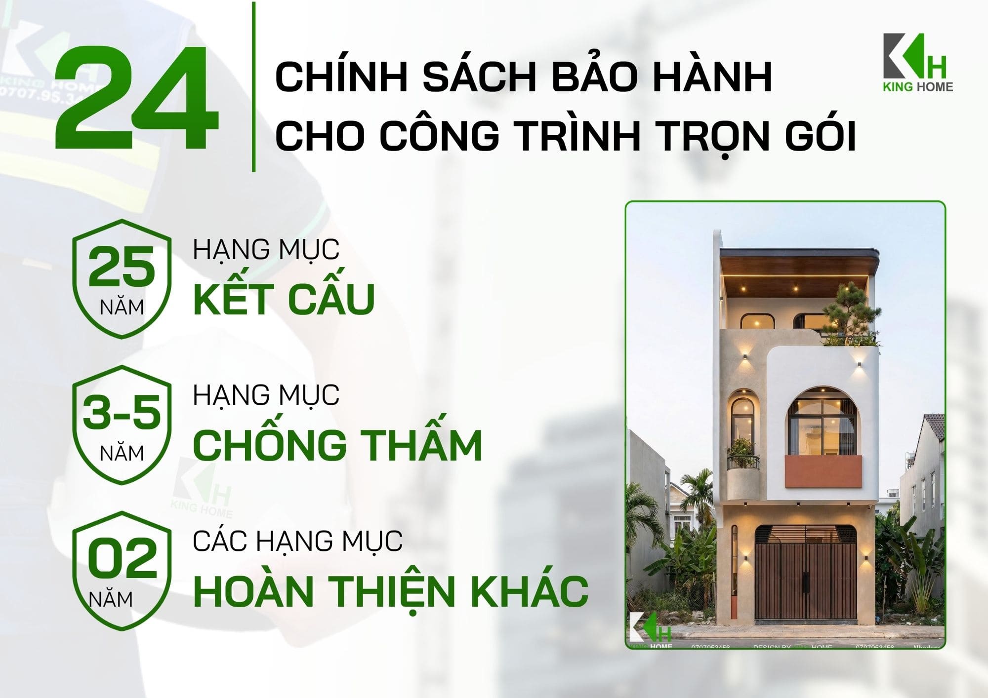 Chính sách bảo hành công trình trọn gói