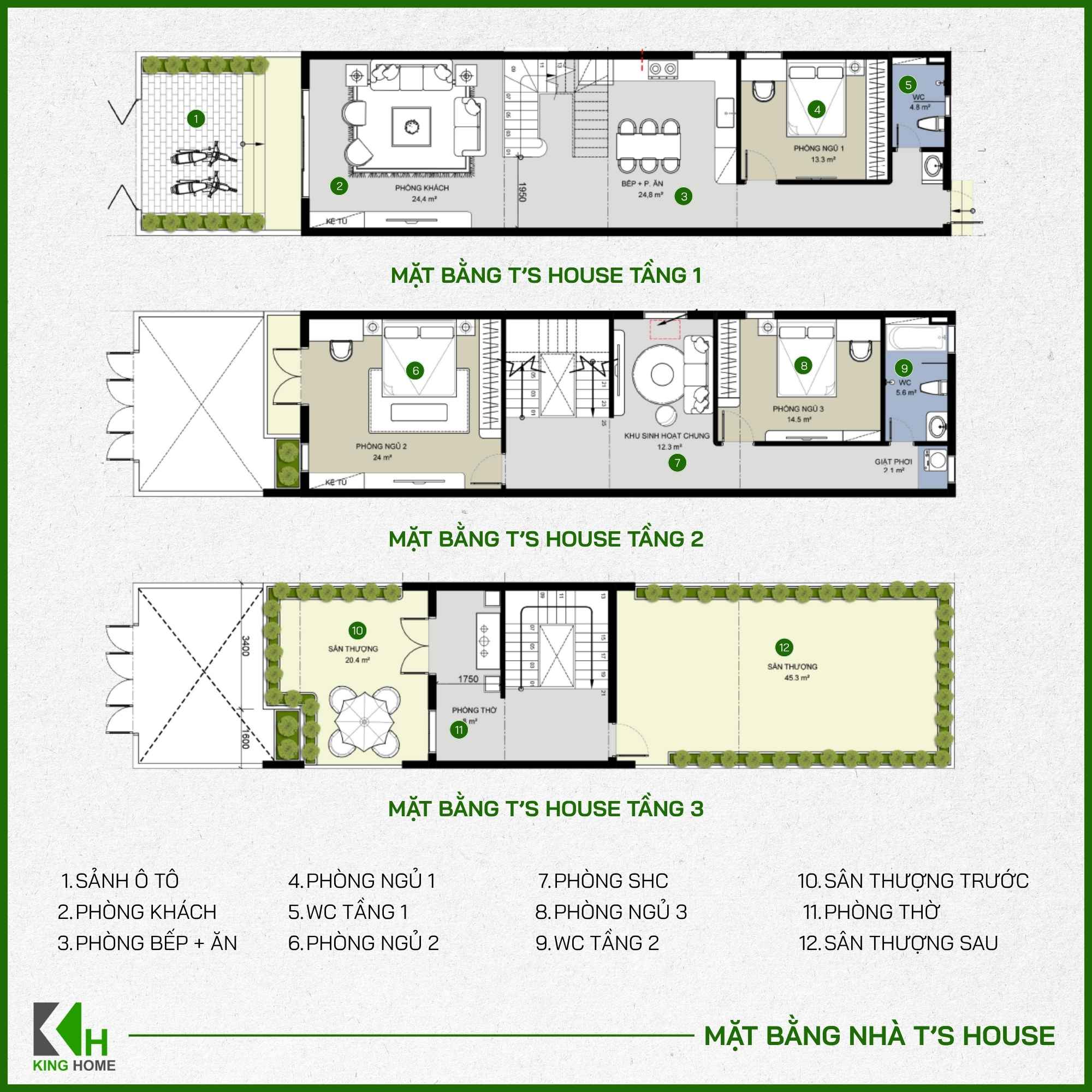 Công năng mẫu nhà 3 tầng đón đầu xu hướng với kiến trúc mềm mại và sang trọng