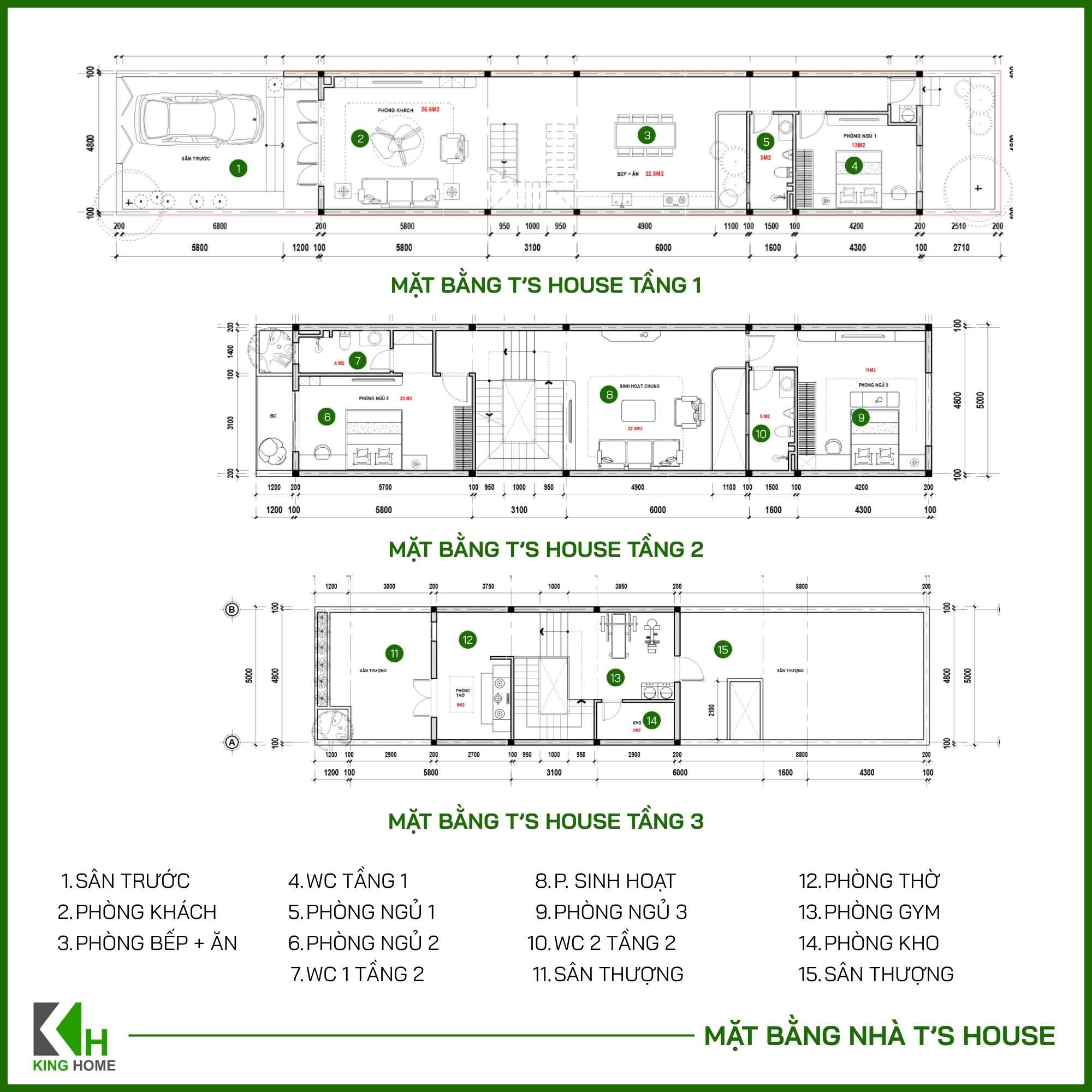 Công năng nhà ống 3 tầng hiện đại với bố cục lệch tầng, mở ra trải nghiệm sống khác biệt