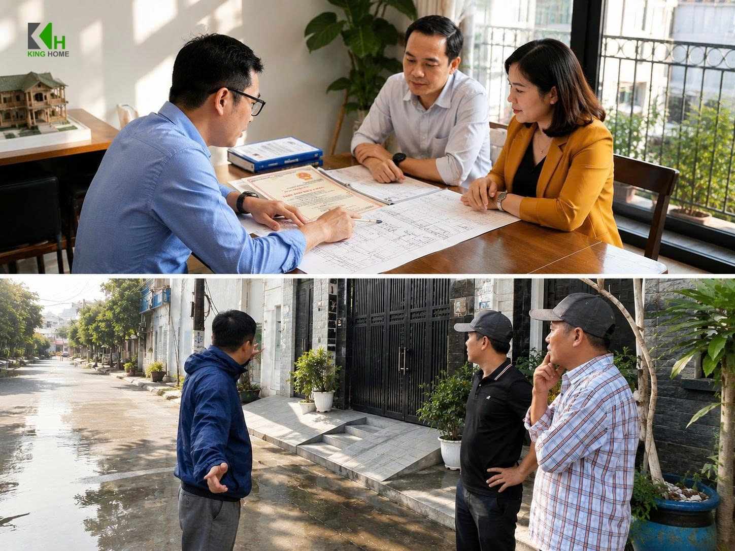 Trước khi nâng nền nhà, gia chủ cần kiểm tra quy hoạch, giấy phép xây dựng và tình trạng ngập thực tế để lựa chọn cao độ phù hợp.