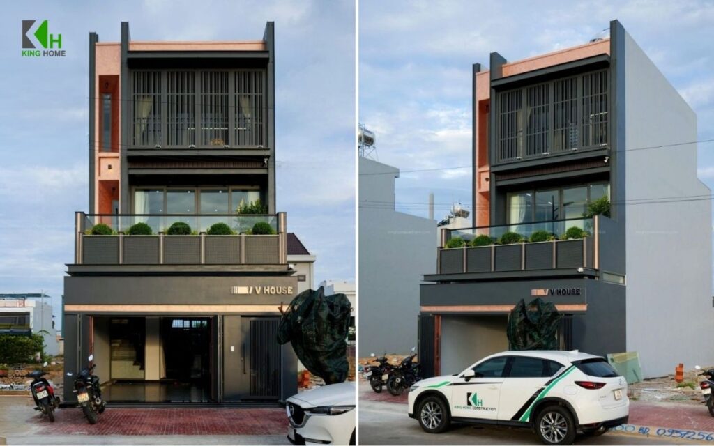 Mẫu nhà 3 tầng giống 90% bản thiết kế, từ phối cảnh đến công trình hoàn thiện