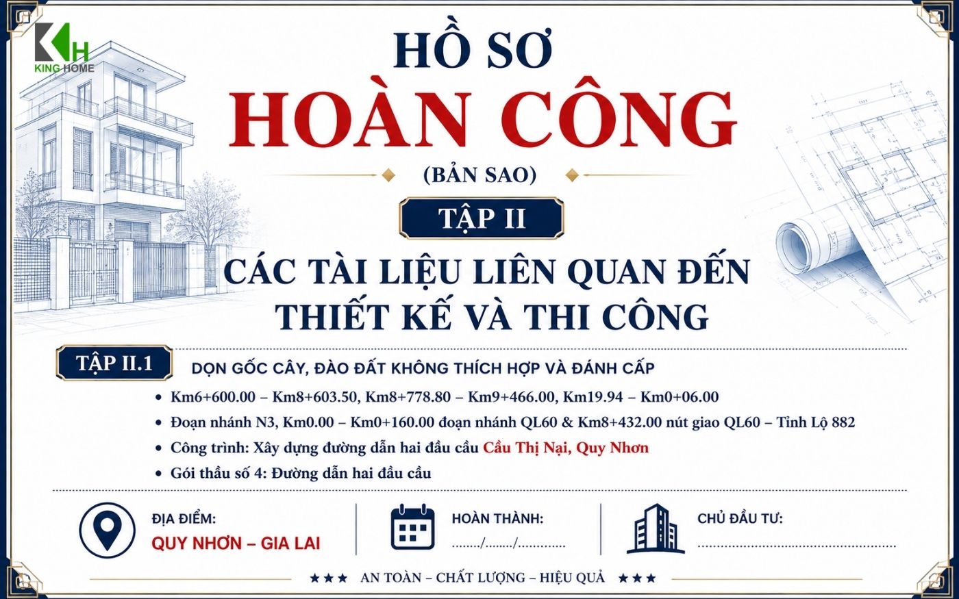 Trình tự thực hiện thủ tục hoàn công nhà ở