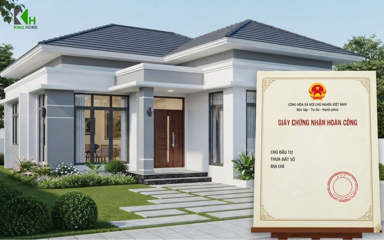 Nhà hoàn công là ngôi nhà đã hoàn thành quá trình xây dựng và thực hiện các thủ tục cần thiết để ghi nhận hiện trạng công trình theo quy định