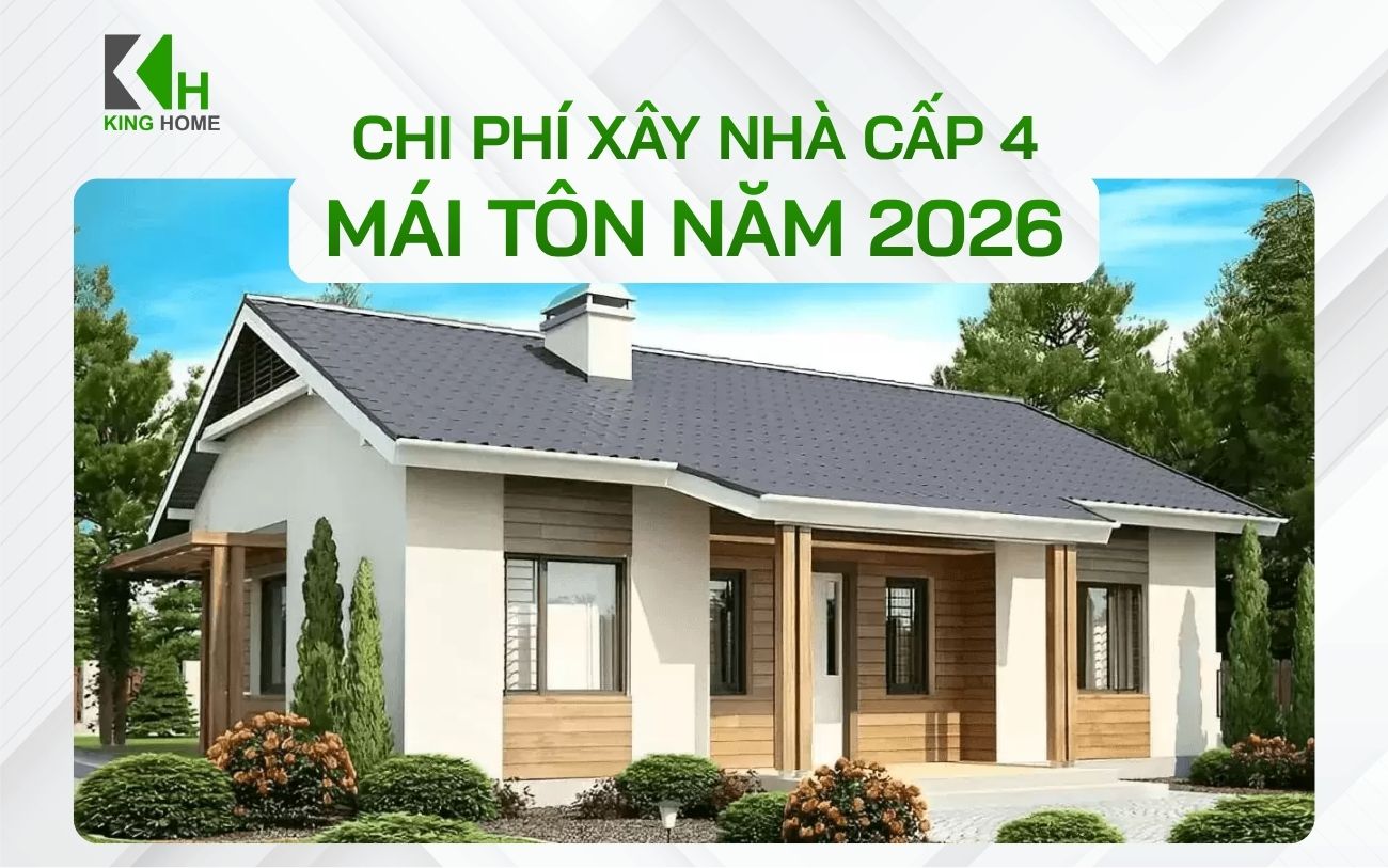 Chi phí xây nhà cấp 4 mái tôn 80m2 năm 2026: Chi phí, vật liệu và cách xây tiết kiệm