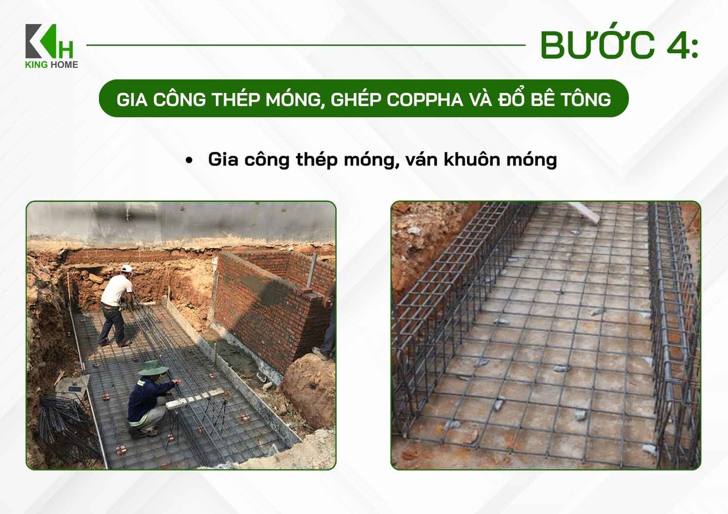 Gia công và lắp đặt thép móng