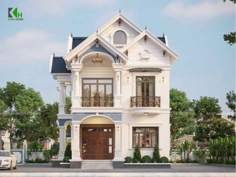 Nhà 2 tầng mái Thái kết hợp sân vườn tạo nên không gian sống thoáng đãng