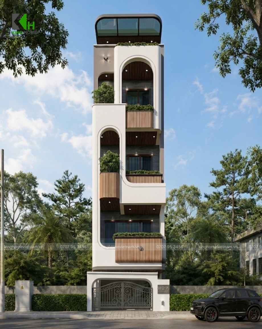 King Home thiết kế khách sạn Nhơn Lý 5 tầng tối ưu số lượng phòng và diện tích khai thác