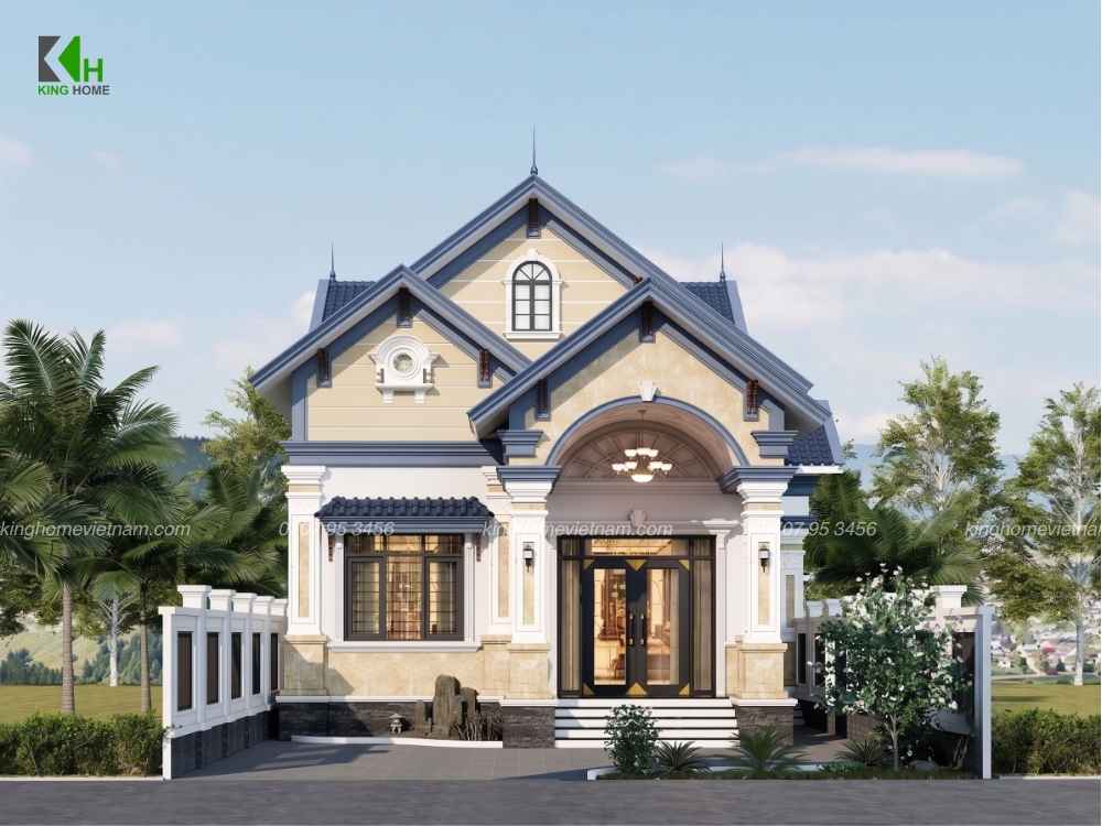 Nhà mái Thái 1 tầng thường được lựa chọn cho những khu đất có diện tích tương đối rộng
