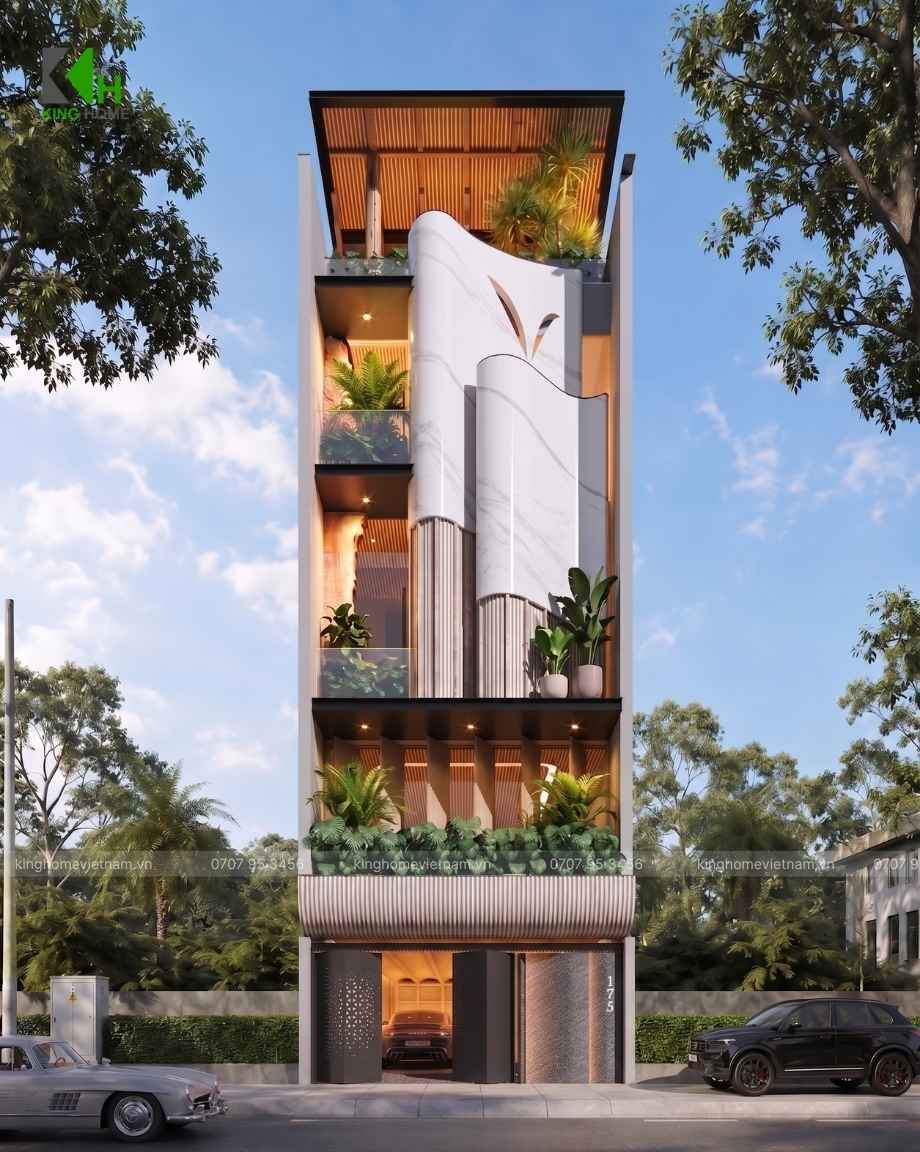 Mẫu khách sạn Nhơn Lý hướng biển được King Home thiết kế ưu tiên không gian mở và thông thoáng.