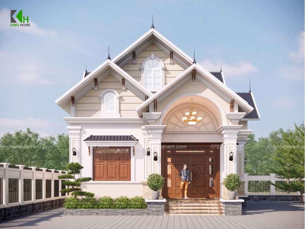 Nhà mái Thái cấp 4 mang vẻ đẹp sang trọng với hệ mái cân đối, ấn tượng