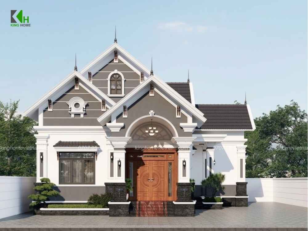 Nhà mái Thái cấp 4 tại Gia Lai ghi điểm với mặt tiền bề thế và đường nét tinh tế
