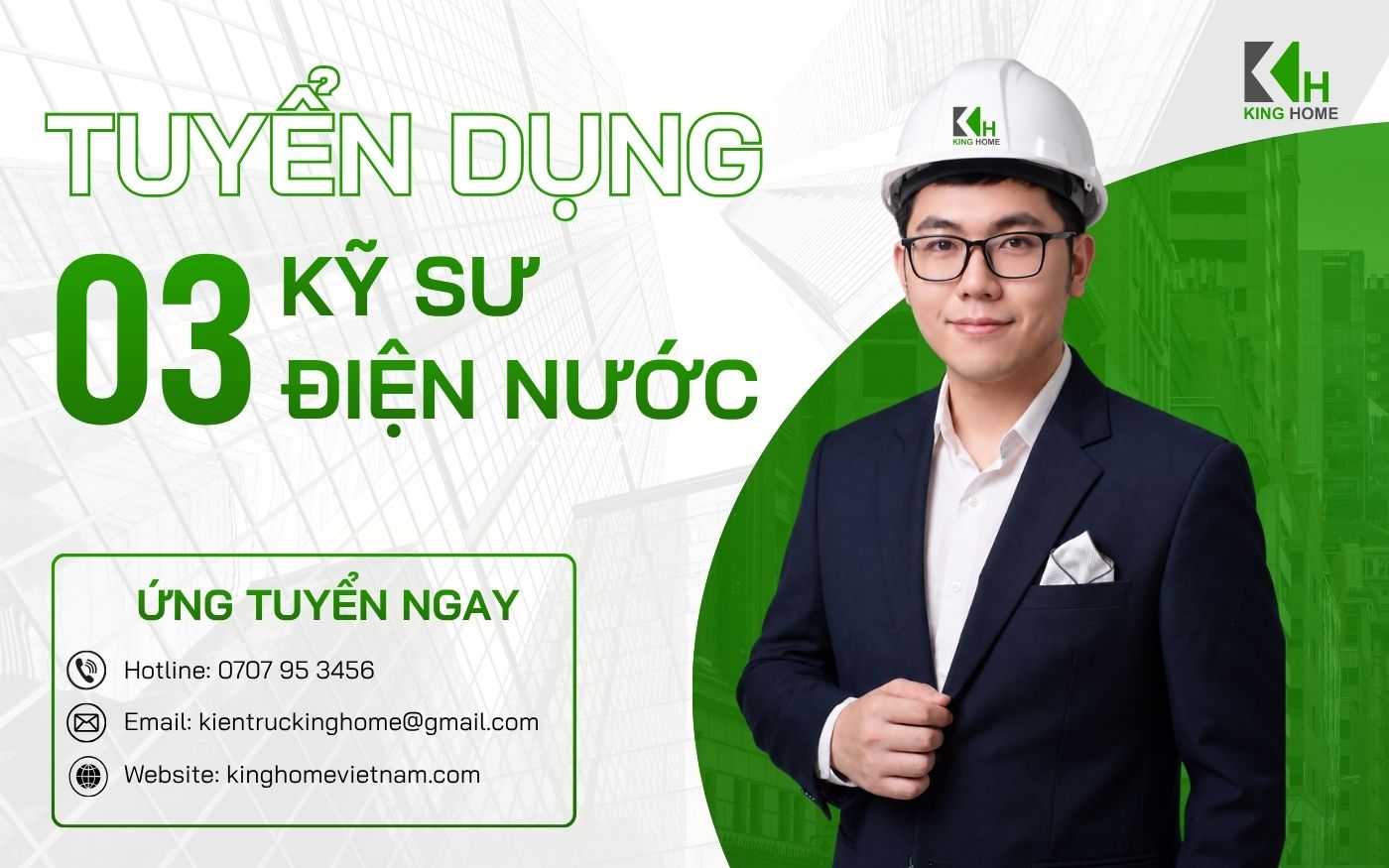 Tuyển dụng Kỹ sư điện nước tại King Home
