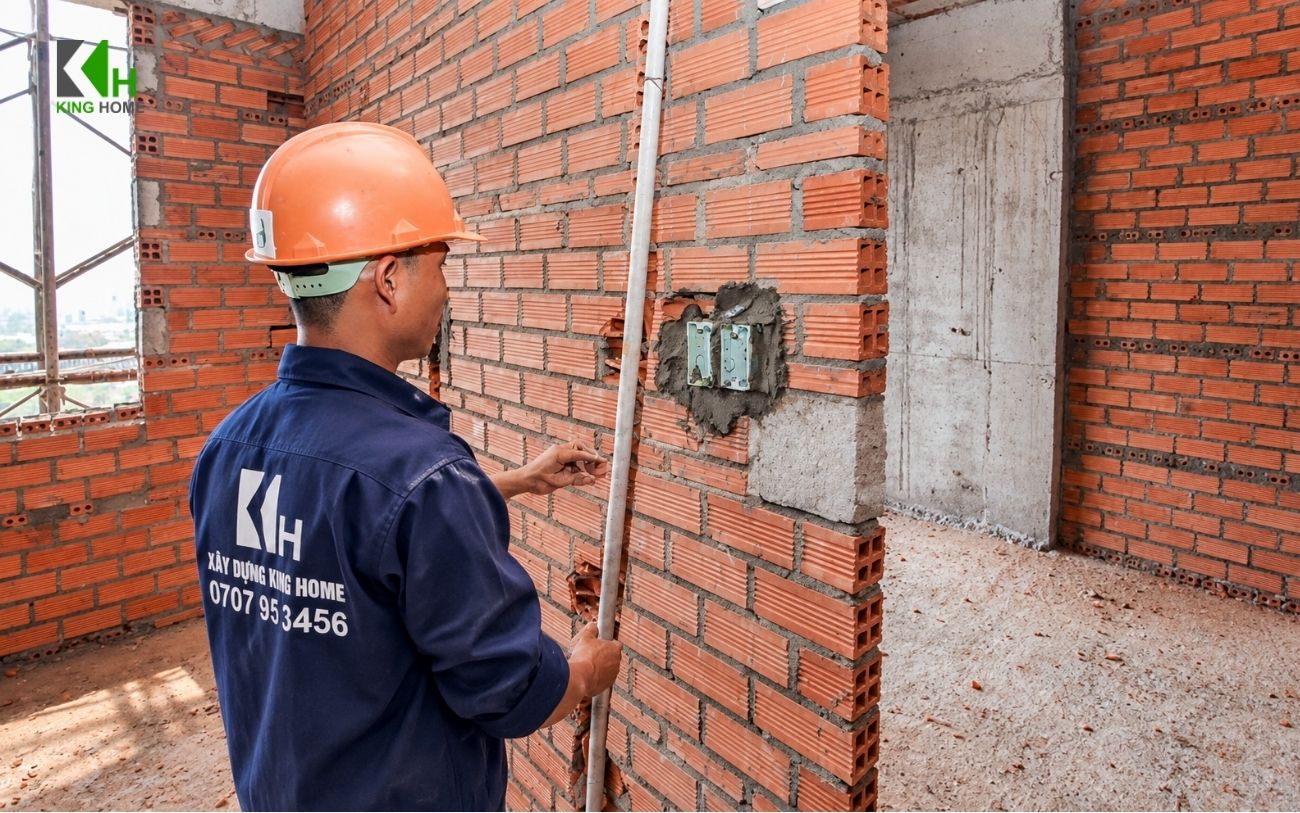 Tường 10 có ưu điểm nhẹ, tiết kiệm vật liệu và diện tích nhưng hạn chế hơn về độ cứng, cách âm
