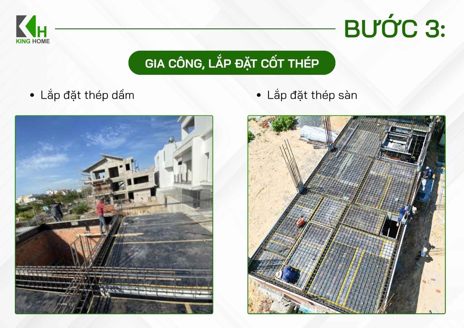 Cốt thép được cắt, uốn theo đúng hình dạng và kích thước quy định trong bản vẽ thiết kế.