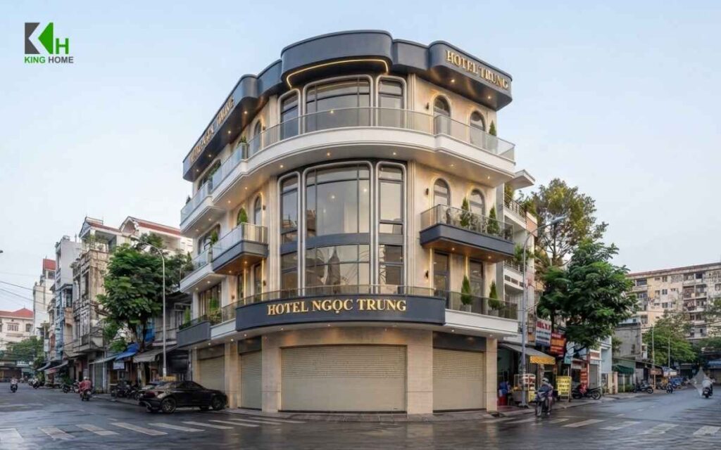 Thiết kế cải tạo khách sạn lô góc 4 tầng tại Quy Nhơn – Ngoc Trung Hotel
